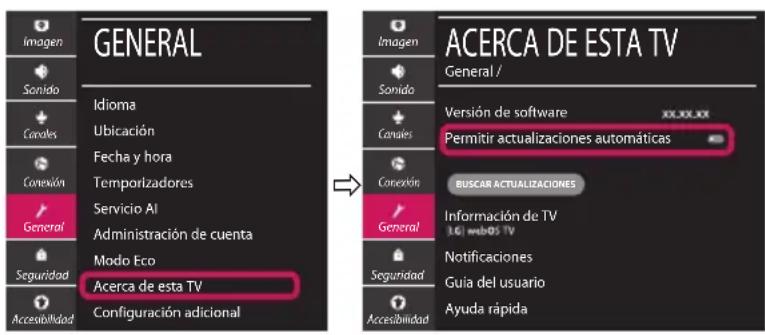 LG 49SM90007LA - Actualización del firmware de la TV - 2