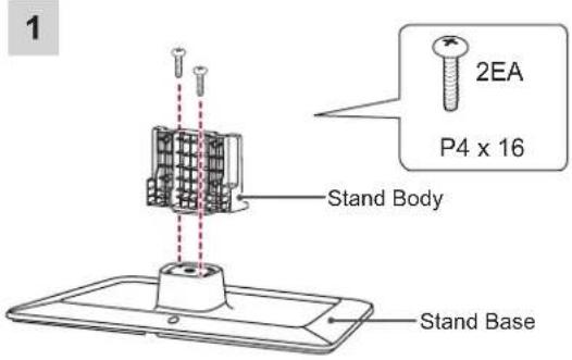LG 32LS345S - Attaching the stand - 15