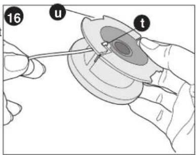 BLACK & DECKER LST220 - REWINDING SPOOL FROM BULK LINE (USE ONLY .065 IN. ROUND DIAMETER LINE) (FIGURES 15, 16, 17) - 2