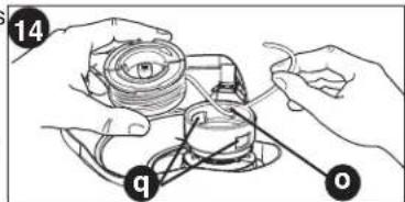 BLACK & DECKER LST220 - ENROLLADO DEL CARRETE CON CUERDA A GRANEL (UTILICE SÓLO CUERDA REDONDA DE 1,7 MM (0,0065 PULGADA) DE DIÁMETRO) (FIGURAS 15, 16, 17) - 1