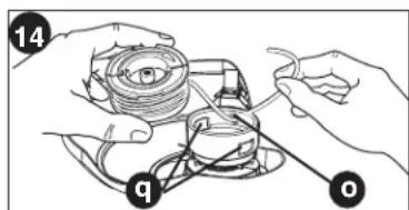 BLACK & DECKER LST220 - REMBOBINAGE DE LA BOBINE AVEC DU FIL EN VRAC (UTILISER UNIQUEMENT UN FIL ROND DE 1,7 MM (0,065 PO) DE DIAMÈTRE) (FIGURES 15, 16, 17) - 2