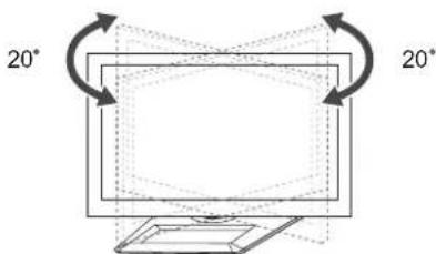 LG 50PM970S - Adjusting the angle of the TV to suit view - 1