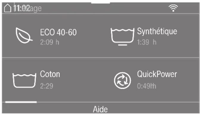 MIELE WTW870 WPM - Sélectionner un programme - 1