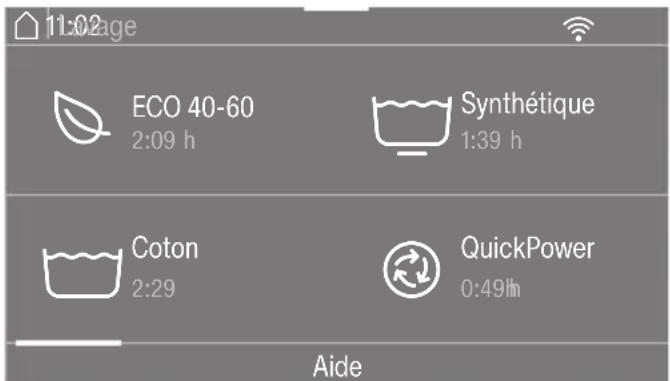 MIELE WTW870 WPM - Listes de sélection - 1