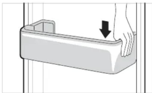 LG GBB61DSJMN - Reinserimento del cestello dello sportello del frigorifero - 1