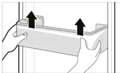 LG GBB61DSJMN - Extracción de la cesta de la puerta del frigorífico - 1