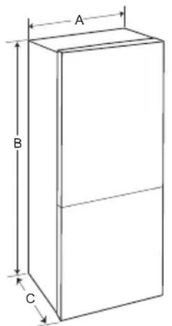 LG GBB61DSJMN - Mäl og afstande - 1