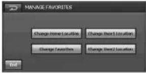 MANAGE FAVORITES Change More Location Change More 1 Location Change Favorites Change More 2 Location Find