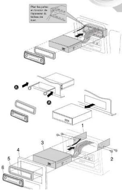 LG LACM1500R - Installation du cadre ISO-DIN - 1
