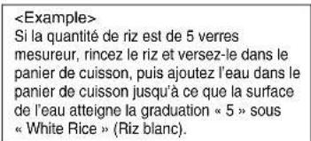PANASONIC SRZX105 - Ajoutez le riz rincé ou autres ingrédients dans le panier de cuisson. - 1