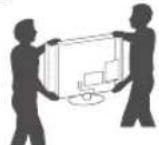 LG 43LF510V - Lifting and moving the TV - 3