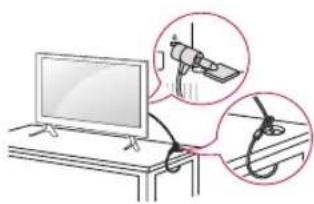 LG 43LF510V - Verwendend des Kensington-Sicherheitsystems - 1