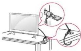 LG 43LF510V - Using the kensington security system - 1