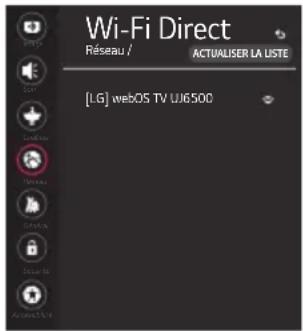 LG 55UJ6300 - Paramètres Wi-Fi Direct - 2