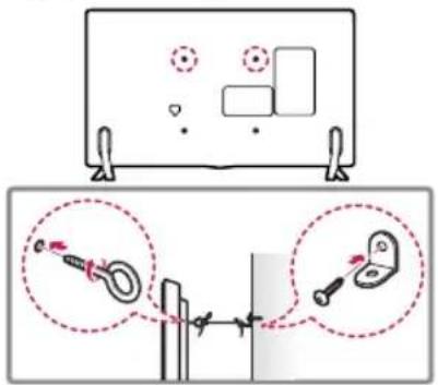 LG 55UJ6300 - Securing the TV to a Wall - 1