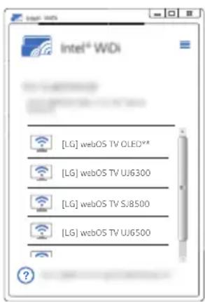 LG 55UJ6300 - Réglages WiDi (affichage sans fil) - 2