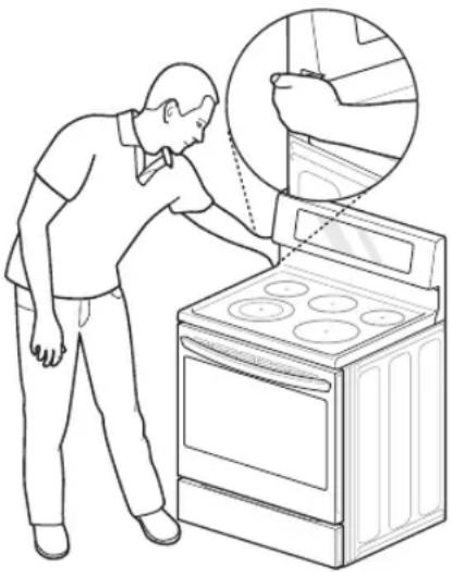 LG LRE3193SW - Engaging the Anti-tip Device - 1