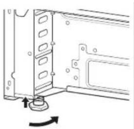 LG LRE3193SW - Mise au niveau de la cuisinière - 1