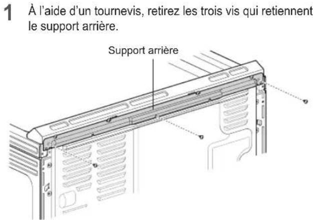 LG LSE4611ST - Installation de la cale d'espacement arrière - 1
