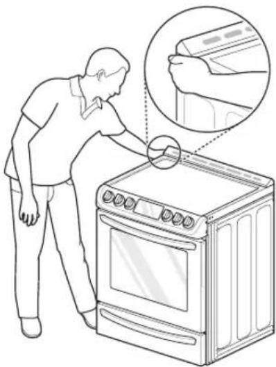 LG LSE4611ST - Enclenchement du dispositif antibasculement - 1