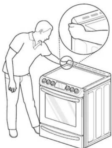 LG LSE4611ST - Engaging the Anti-tip Device - 1