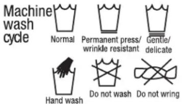 LG WM3360HVCA - Fabric Care Labels - 1