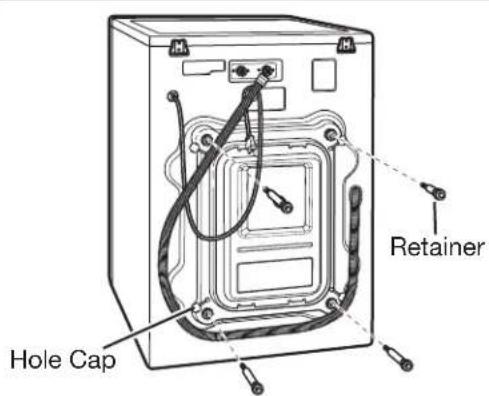 LG WM3360HVCA - UNPACKING AND REMOVING SHIPPING BOLTS - 3