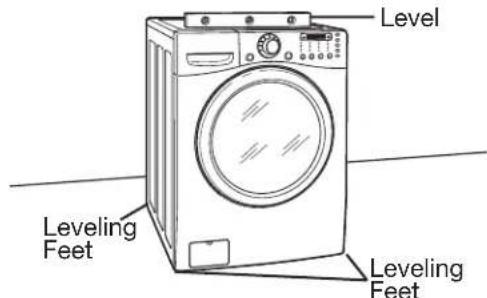 LG WM3360HVCA - LEVELING THE WASHER - 1