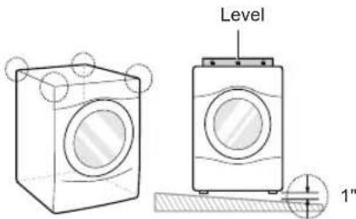 LG WM3090CW - Position the washer in its final location. - 1
