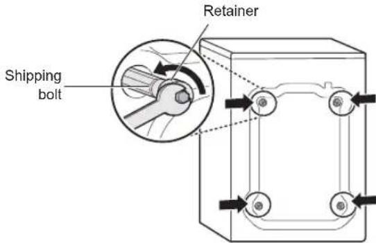 LG WM3090CW - Remove the bolt assemblies. - 1