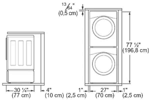 LG WM3090CW - Installation superposée ou sur piédestal - 1
