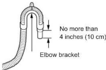 LG WM3090CW - Clip the end of the hose into the elbow bracket. - 1