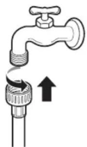 LG WM3090CW - Connect the water supply hoses. - 1