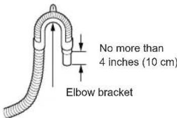 LG WM3090CW - Clip the end of the hose into the elbow bracket. - 1