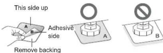 LG WM3090CW - Place the adhesive side of the non-skid pad on the floor. - 1