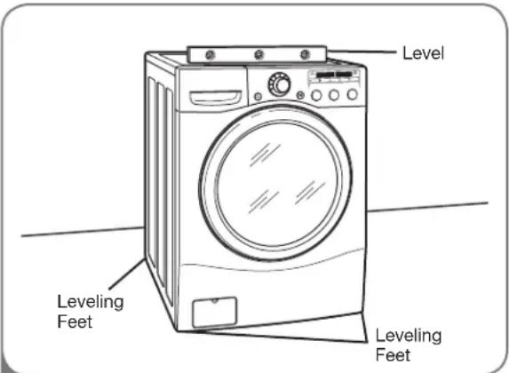 LG WM2150HS - LEVELING THE WASHER - 1