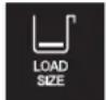 LG WM2150HS - L'icône LOAD SIZE(charge) : - 1