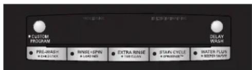 LG WM2150HS - Selecciónequalquieroptionesdeciclo adiconal(es),tales comoPROGRAMAPERSONALIZADO,LAVADO DEMORA, ENJUAGUEADICIONALoCICLOPARAMANCHAS,apretandoelbotonpara tal option. - 1