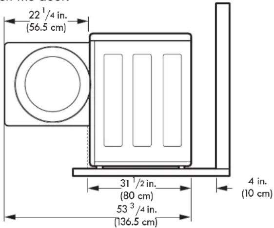 22 1/4 in. (56.5 cm) 31 1/2 in. (80 cm) 53 3/4 in. (136.5 cm) 4 in. (10 cm)