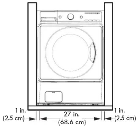 1 in. (2.5 cm) 27 in. (68.6 cm) 1 in. (2.5 cm)