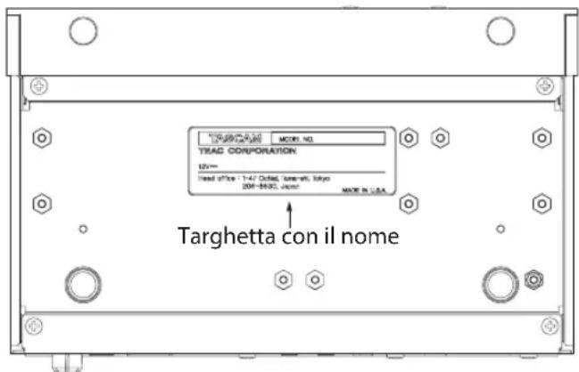 TRAG CORPORATION 125= Head office: 1147, Orlad, Tenerato, Tokyo 20F-893C, Japan MACE IN USA Targhetta con il nome