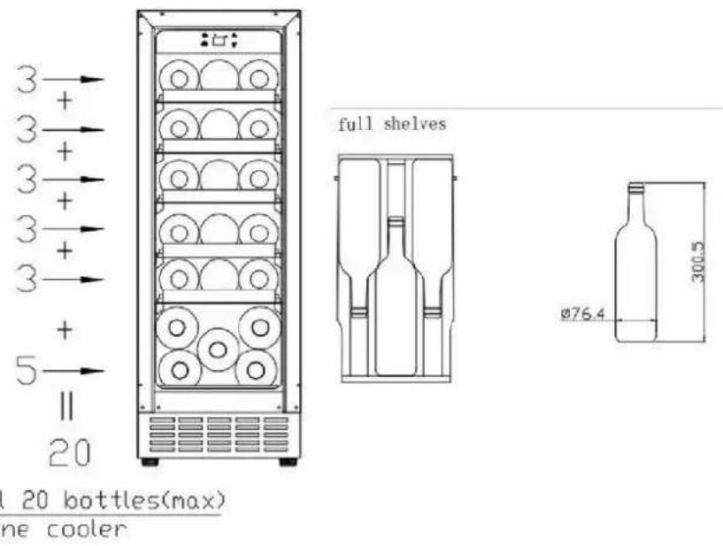 HOOVER HWCB 301 - > Schema di conservazione vino/bevande - 1