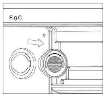 HOOVER HWCB 301 - > Come sostituire il filtro a carbone (se presente nel vosto apparecchio) - 2
