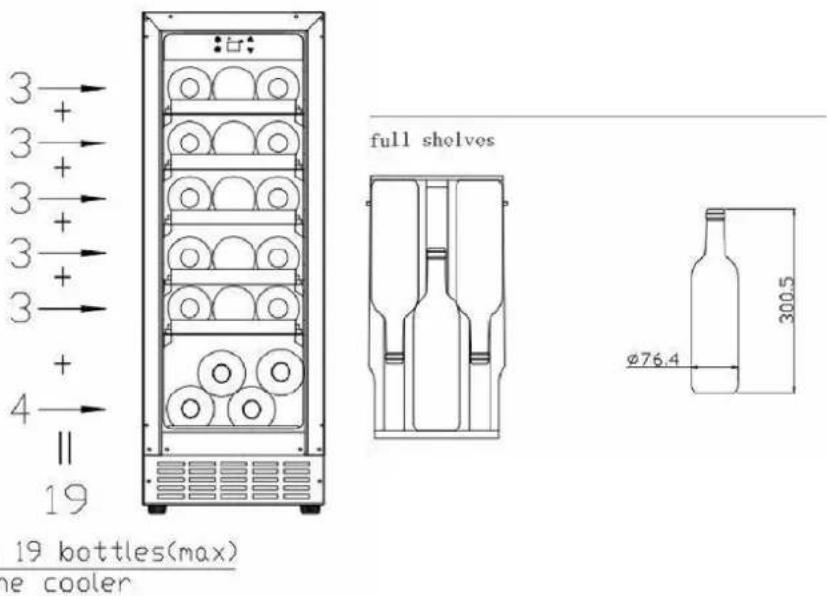 HOOVER HWCB 301 - > Schema di conservazione vino/bevande - 2