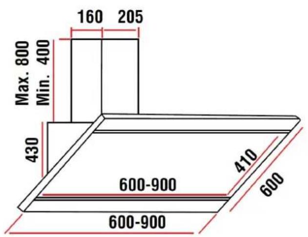 HOOVER HDP620GBX - TECHNICAL DIMENSIONS - 2