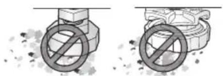 Two identical diagrams showing a pipe with a circular no-smoking symbol, no text or labels present.