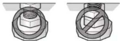 Technical illustration of two bolted fasteners with no visible text or symbols