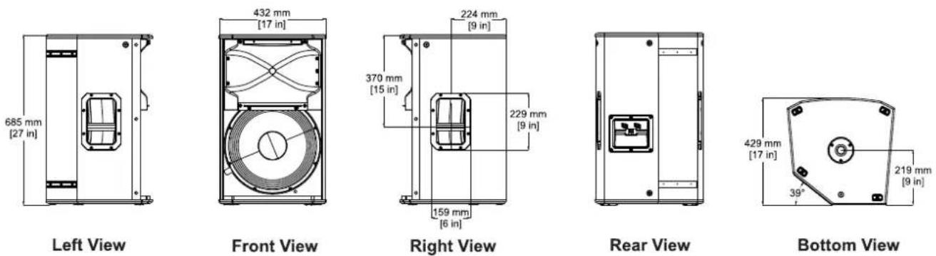 ELECTRO-VOICE EKX15S - Dimensions - 2