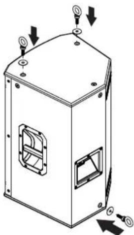 ELECTRO-VOICE EKX15S - Installation des anneaux de levage - 2