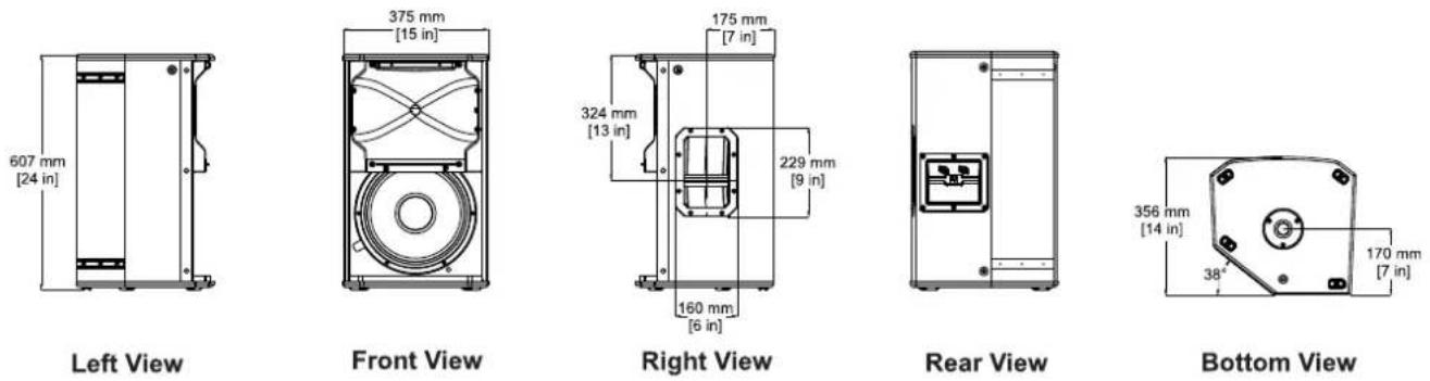 ELECTRO-VOICE EKX12 - Dimensions - 1